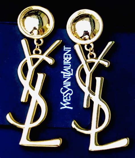 ysl ohrringe silber